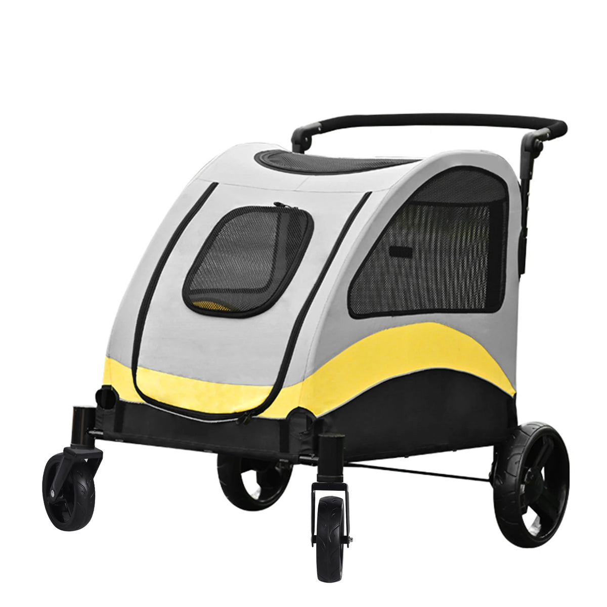 Foldable Breathable Four Wheel Pet Stroller For Travel Dogs