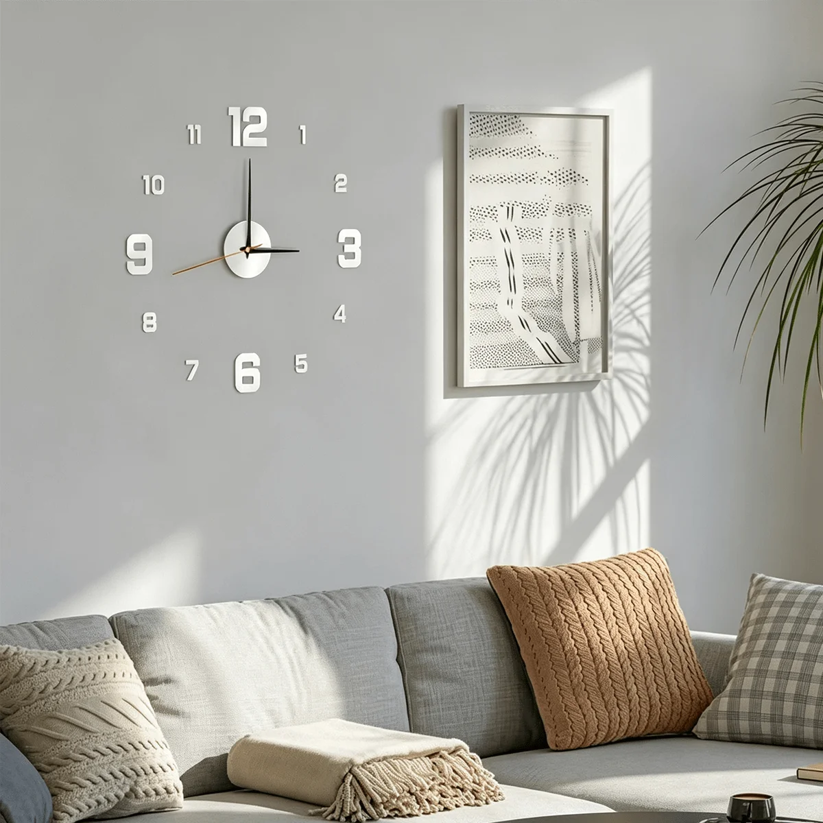 Glow In The Dark DIY Mirror Wall Clock Sticker Decor