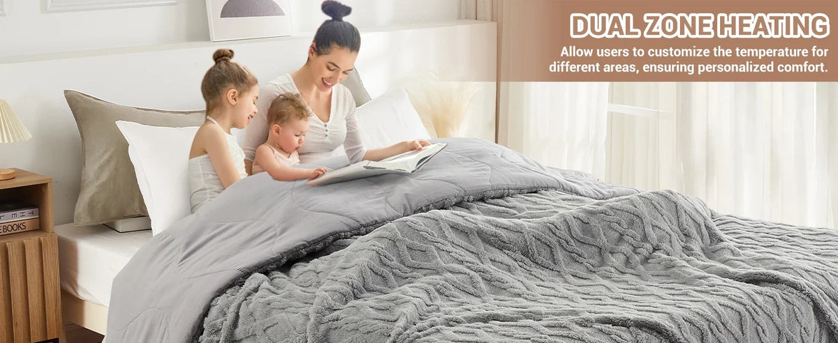 Twister CK Electric Heated Comforter With Dual Controller For Cozy Warmth