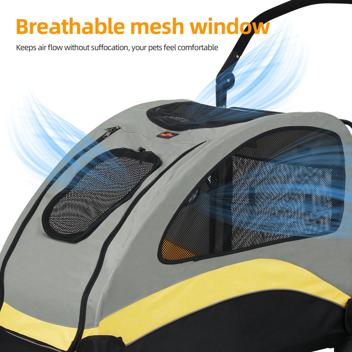 Foldable Breathable Four Wheel Pet Stroller For Travel Dogs
