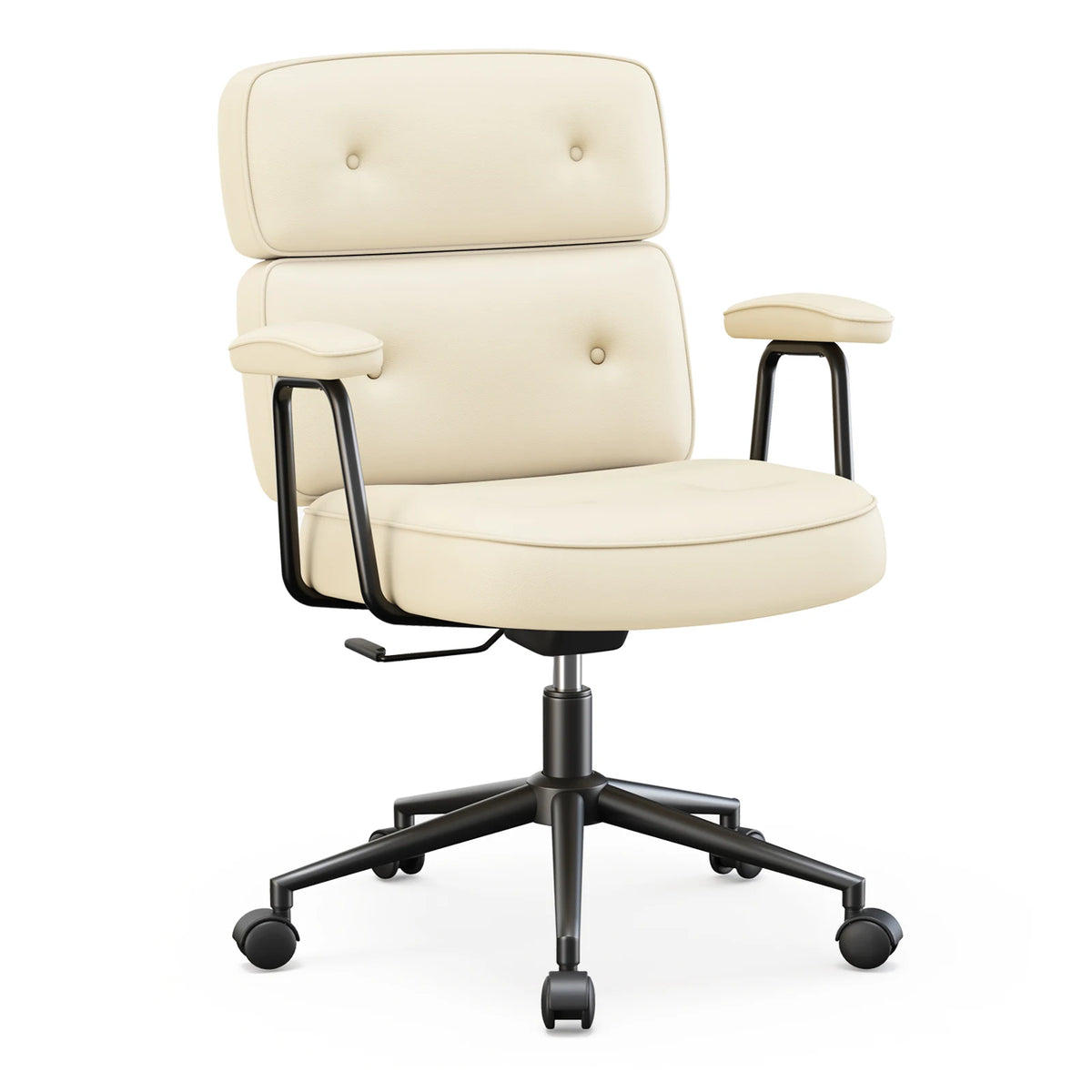 JHK PU Leather Ergonomic Office Computer Desk Chair with Lumbar Support Rolling Swivel Adjustable Height Executive Task Armrests