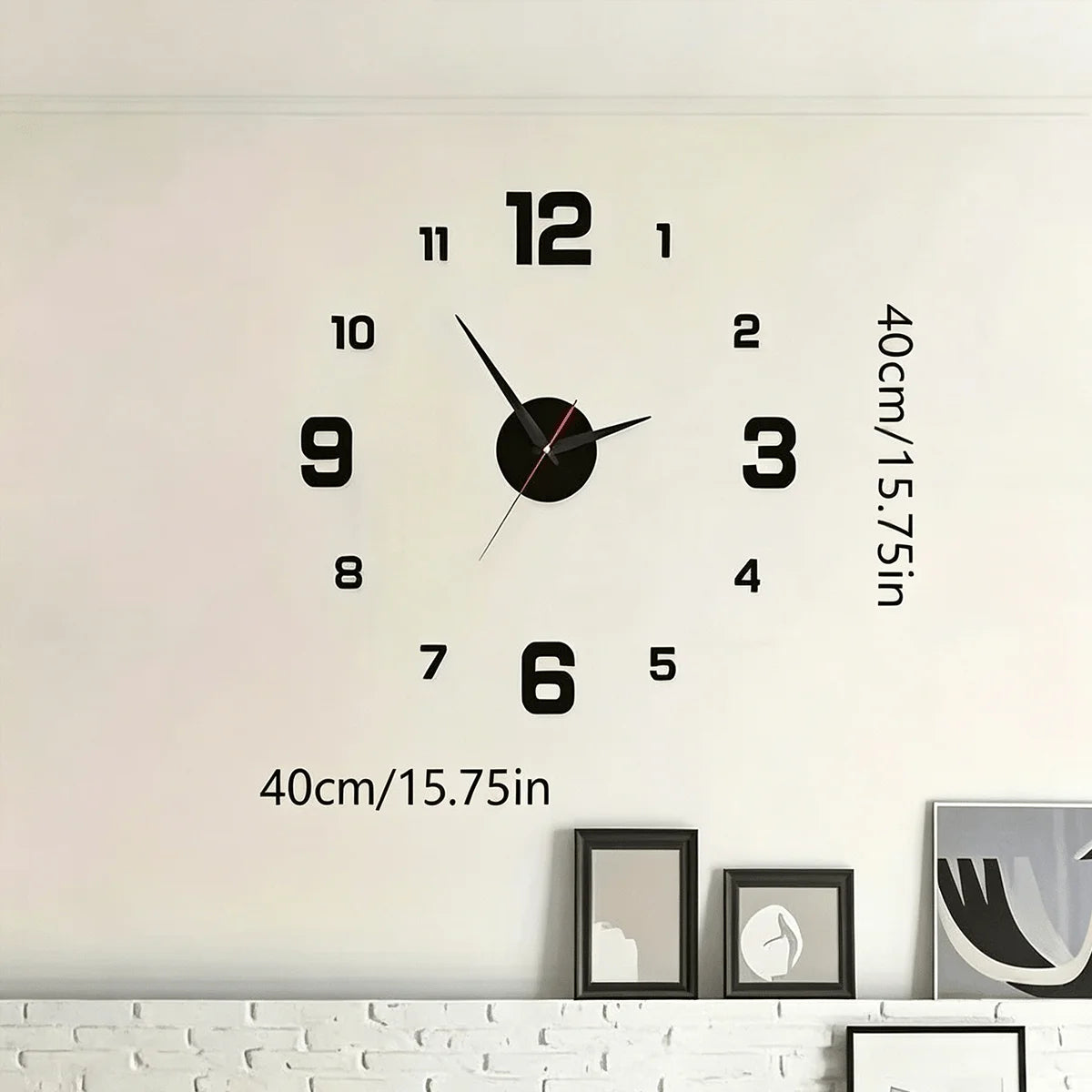 Glow In The Dark DIY Mirror Wall Clock Sticker Decor