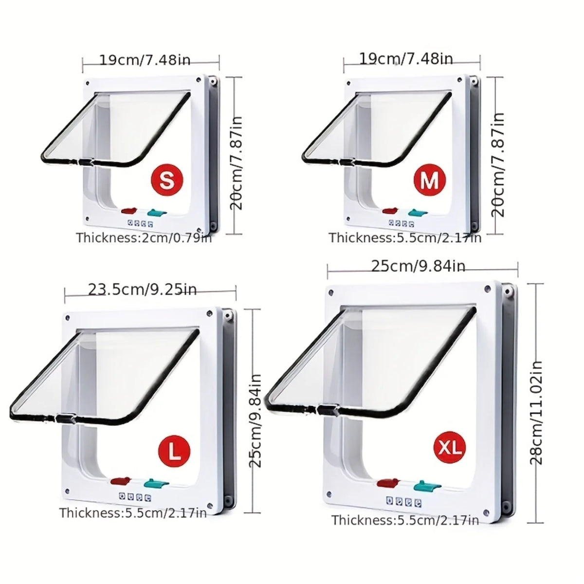 Four Way Locking Pet Doors For Cats And Small Dogs