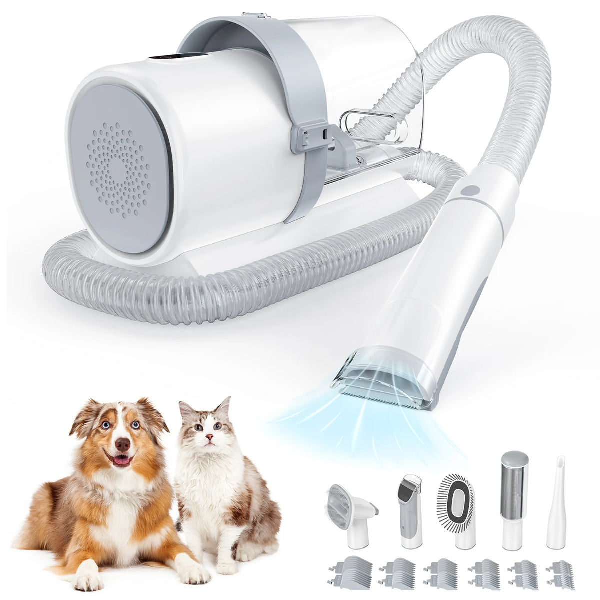 Sweetcrispy Cordless Pet Grooming Clipper With Vacuum Kit For Pets