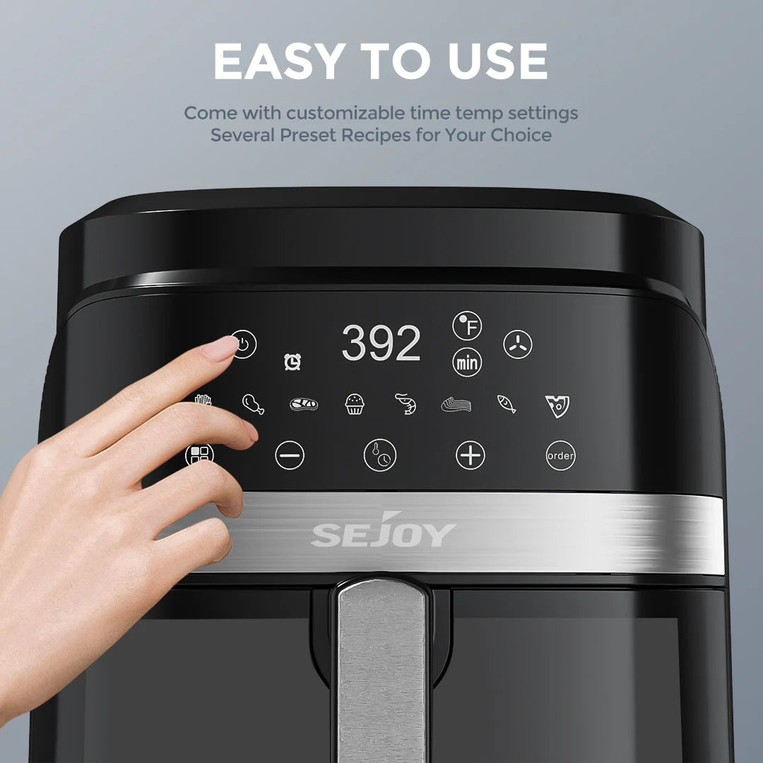 Sejoy 8 In 1 Air Fryer With Ceramic Coating Technology
