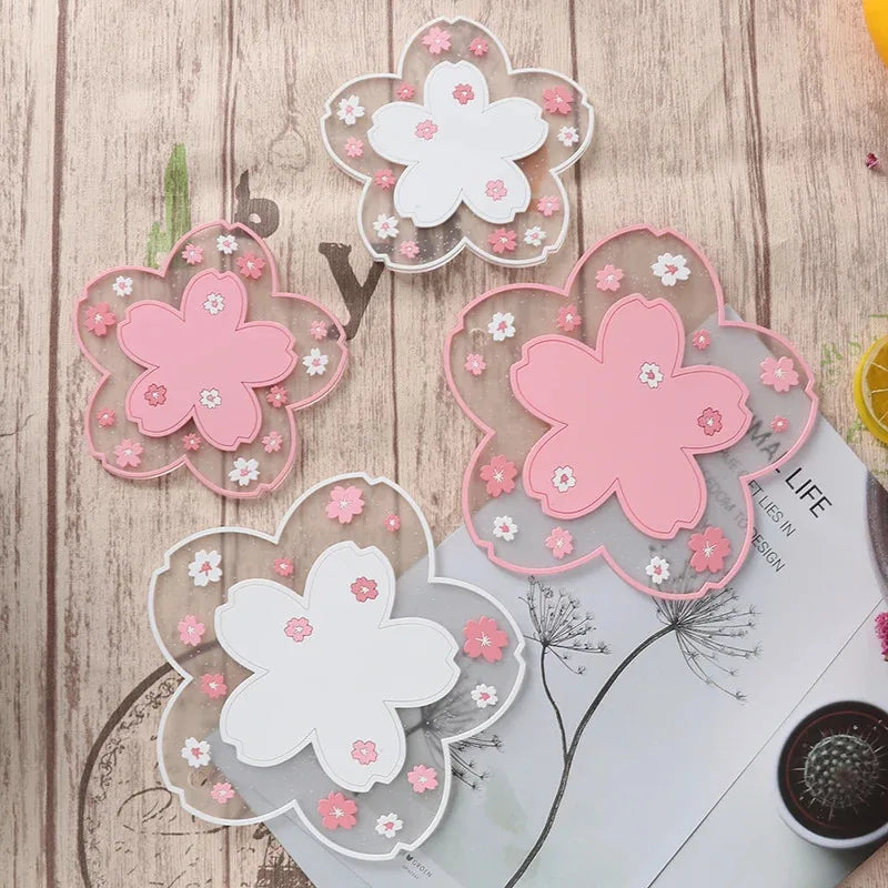 Cherry Blossom Silicone Heat Resistant Non Slip Dining Table Mat