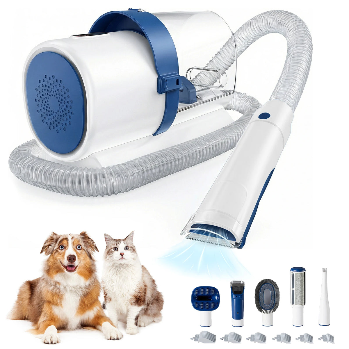 Sweetcrispy Cordless Pet Grooming Clipper With Vacuum Kit For Pets