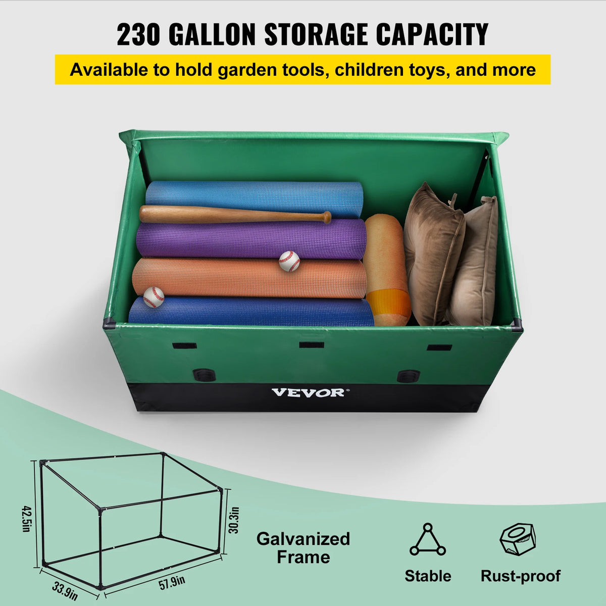 SucceBuy Waterproof Outdoor Storage Box For Patio And Garden
