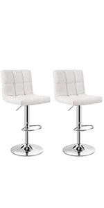 HURACAN Swivel Adjustable Bar Stools With Armrests And Footrests