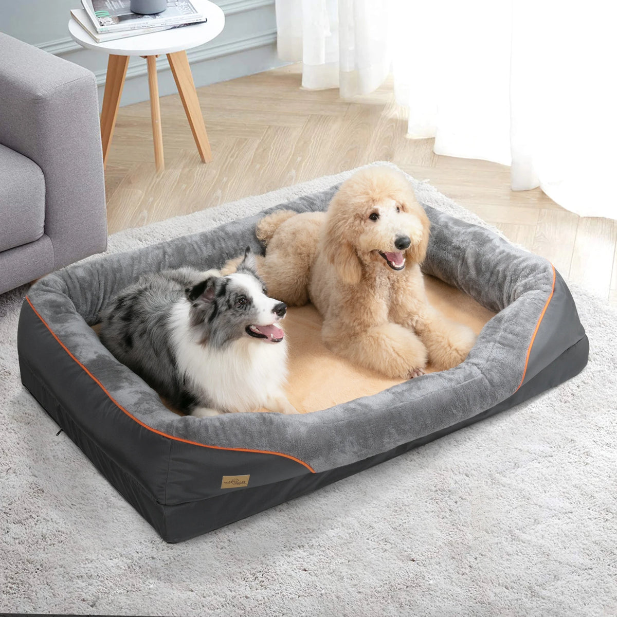 Bingopaw Premium Fleece Dog Bed With Removable Washable Cover
