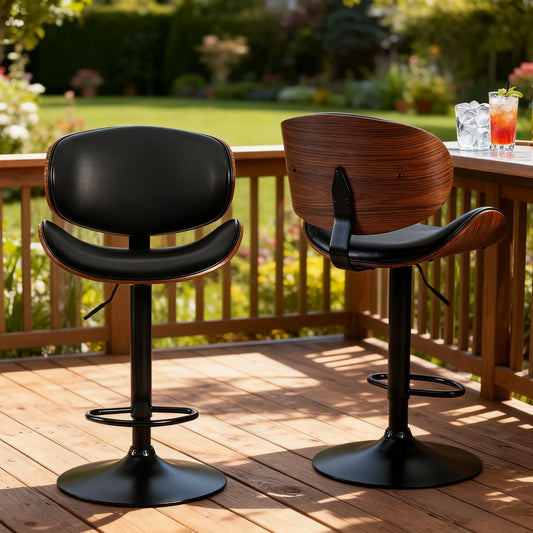 MCQ Set Of Two Counter Height Swivel Office Chair With Footrest