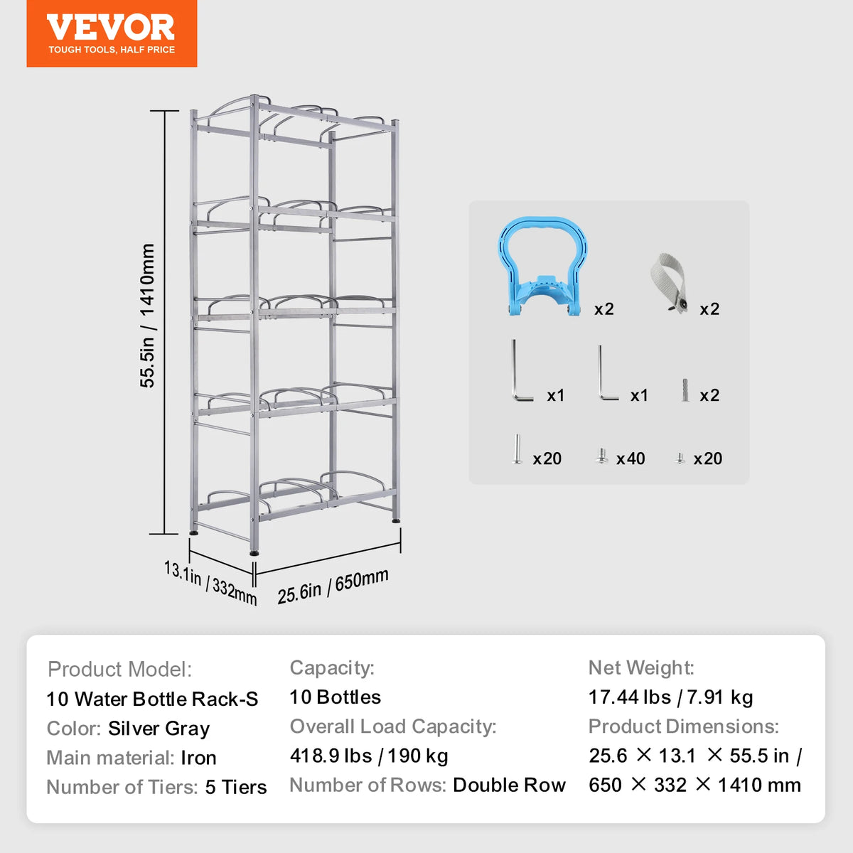 SucceBuy Three Tier Water Bottle Holder Rack For Kitchen Storage