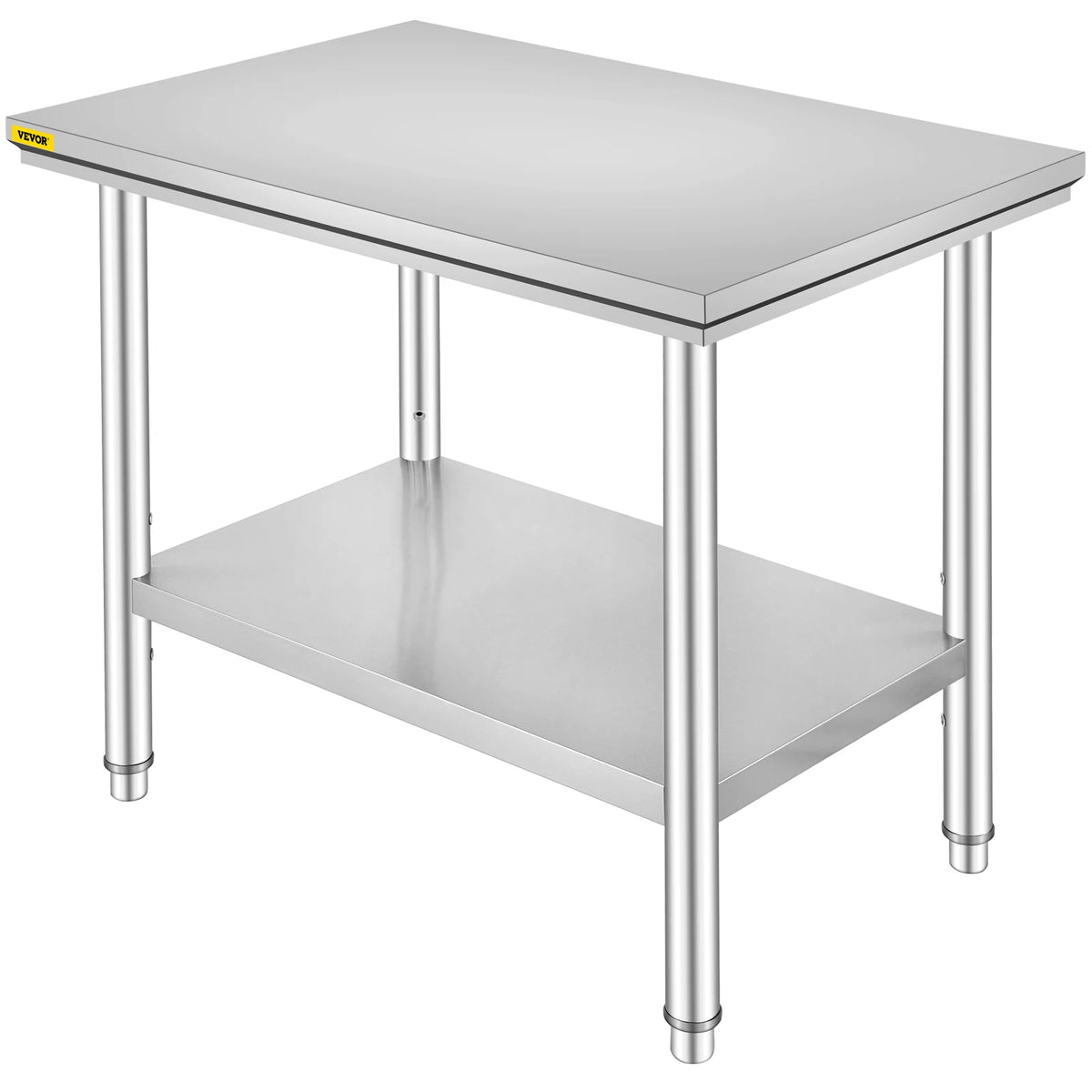 SucceBuy Stainless Steel Commercial Kitchen Worktable With Undershelf