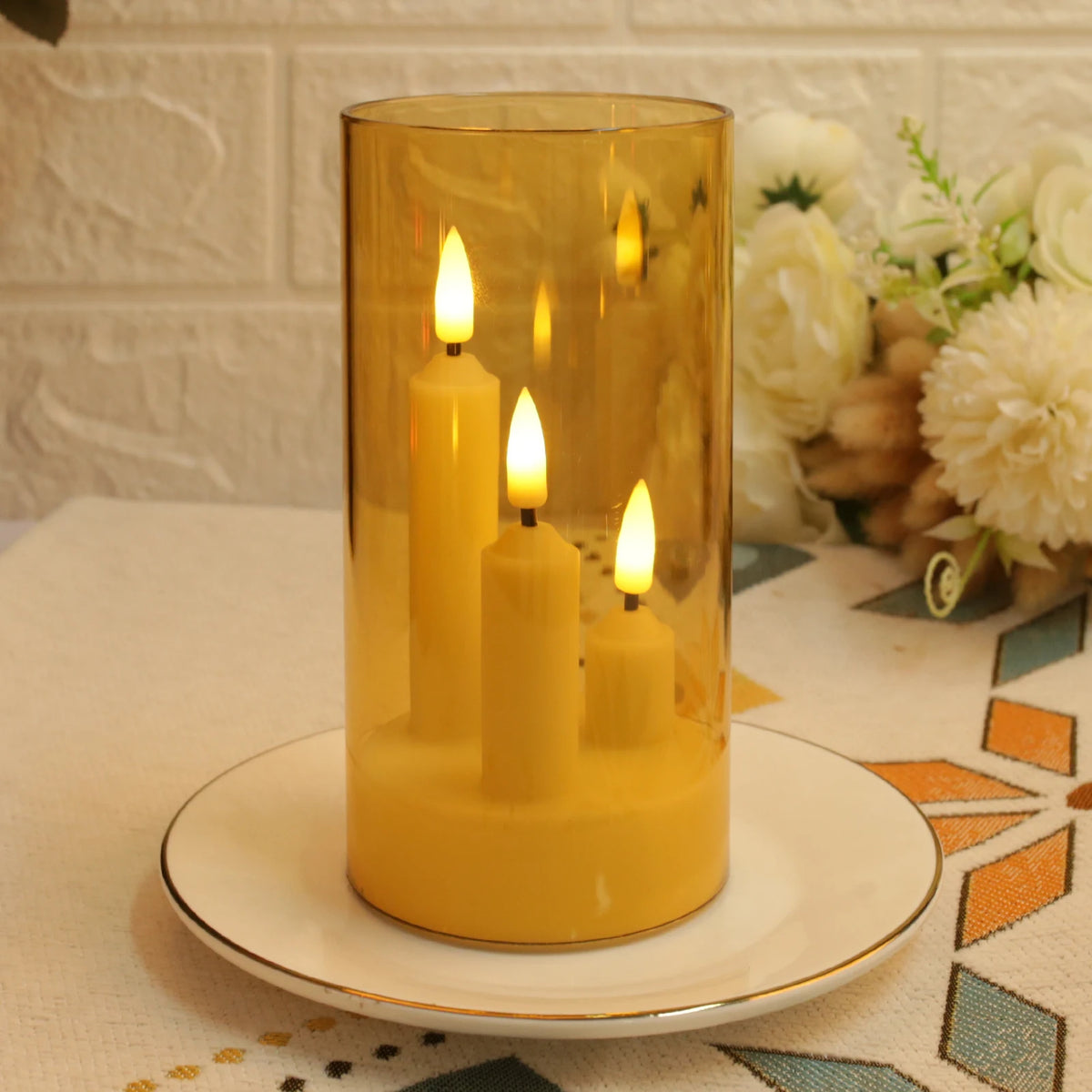 Flameless LED Taper Candles With Flickering Warm Light Home Decor