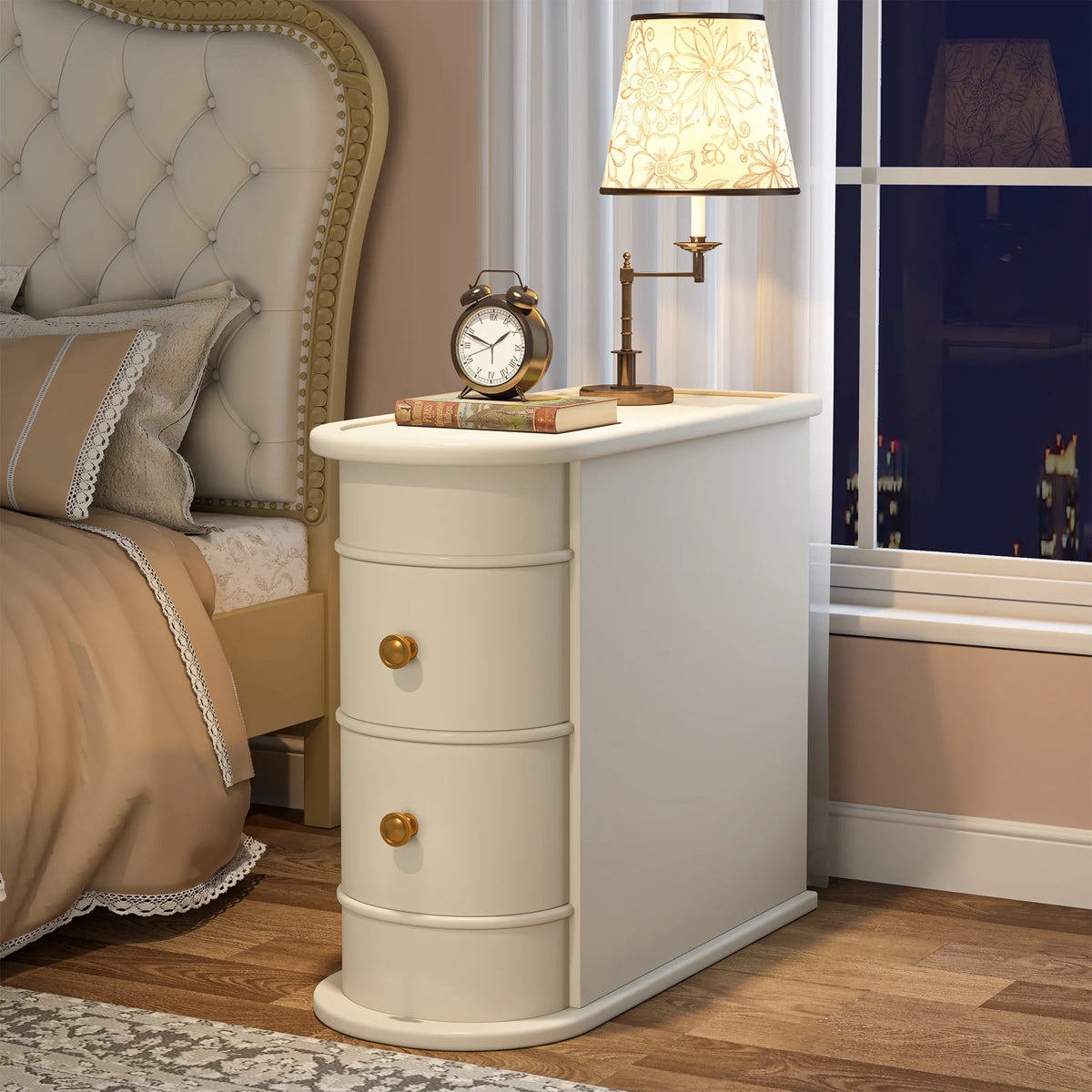 Tribesigns Modern Wooden End Table With Drawer For Sofa