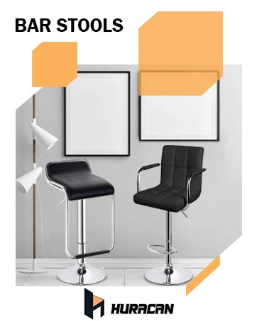 HURACAN Swivel Adjustable Bar Stools With Armrests And Footrests
