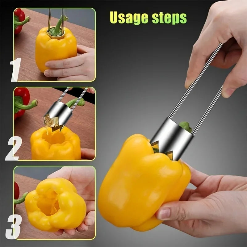 Stainless Steel Fruit and Vegetable Corer Kitchen Tool