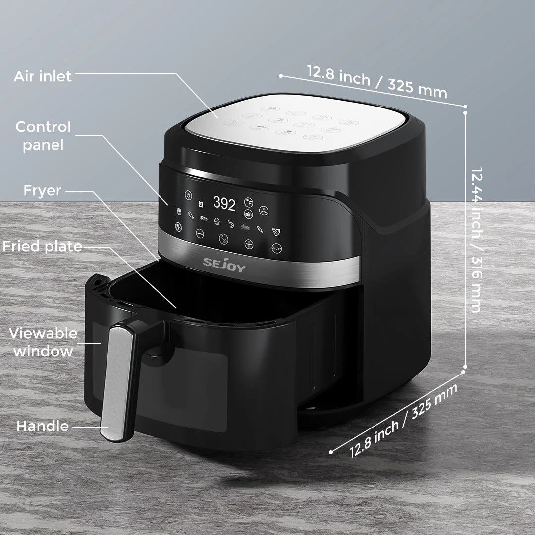 Sejoy 8 In 1 Air Fryer With Ceramic Coating Technology