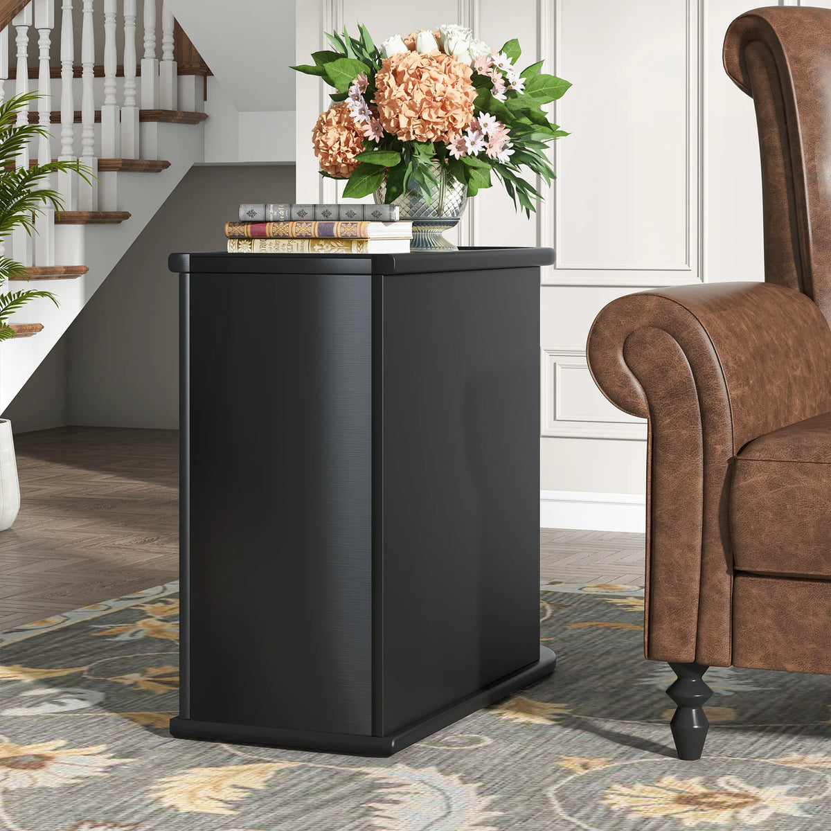 Tribesigns Modern Wooden End Table With Drawer For Sofa