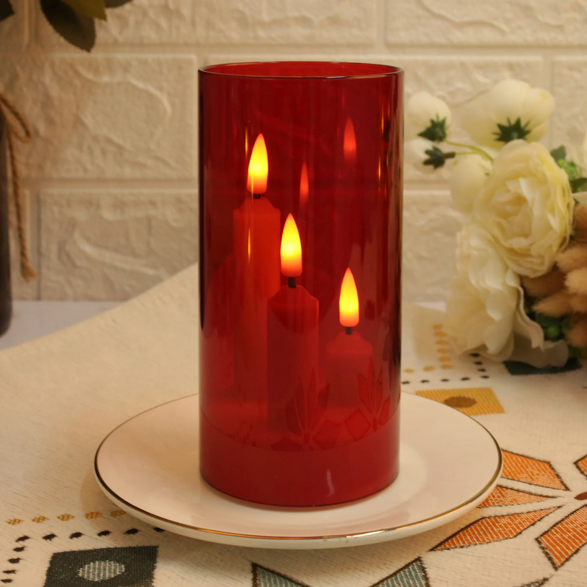 Flameless Flickering LED Taper Candles For Realistic Home Decor