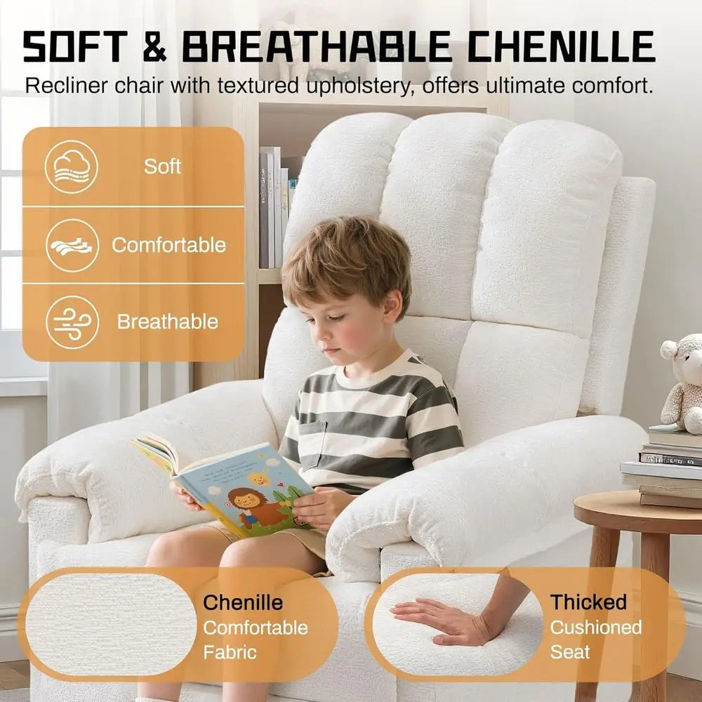 Swivel Rocker Recliner Chair for Adults in Small Spaces
