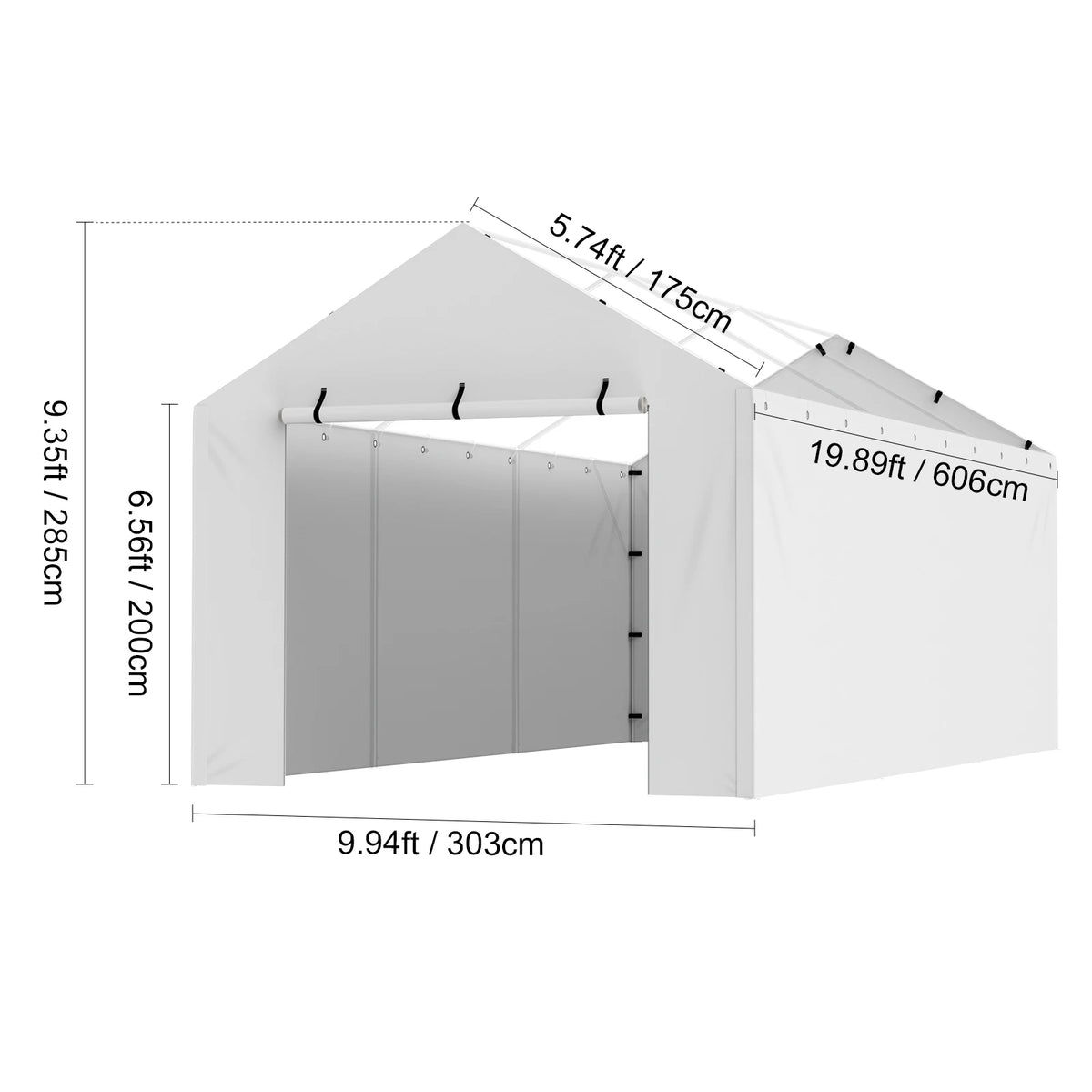 SucceBuy Carport Replacement Canopy Cover Waterproof UV Protected Shelter