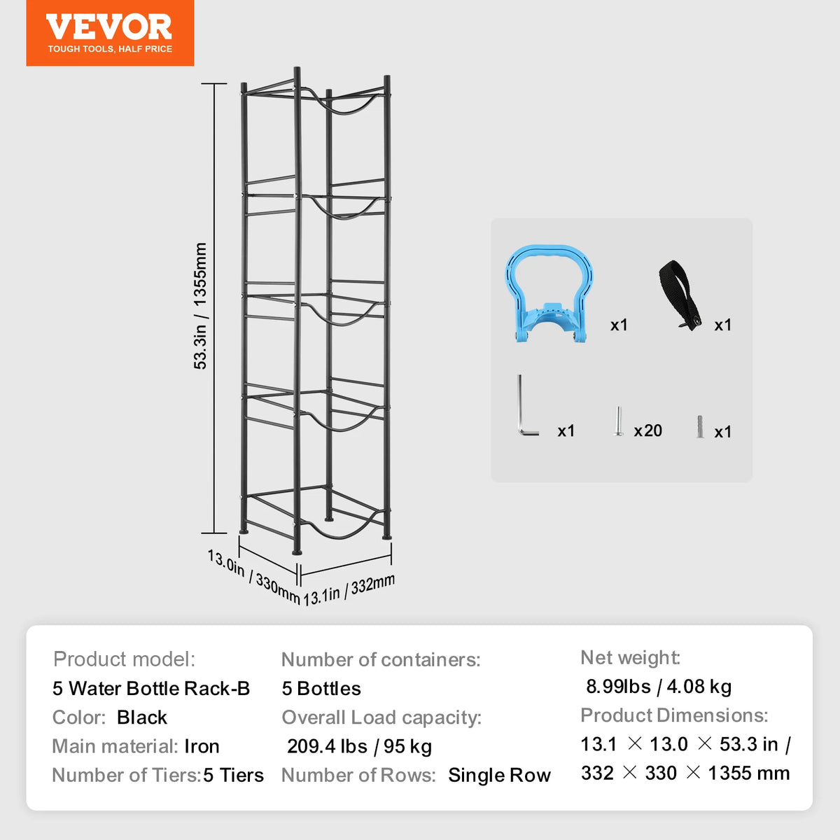 SucceBuy Three Tier Water Bottle Holder Rack For Kitchen Storage