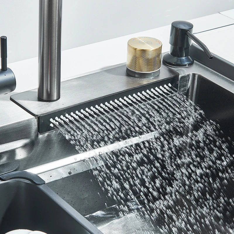 Rozin 304 Stainless Steel Kitchen Sink With Pull Out Faucet