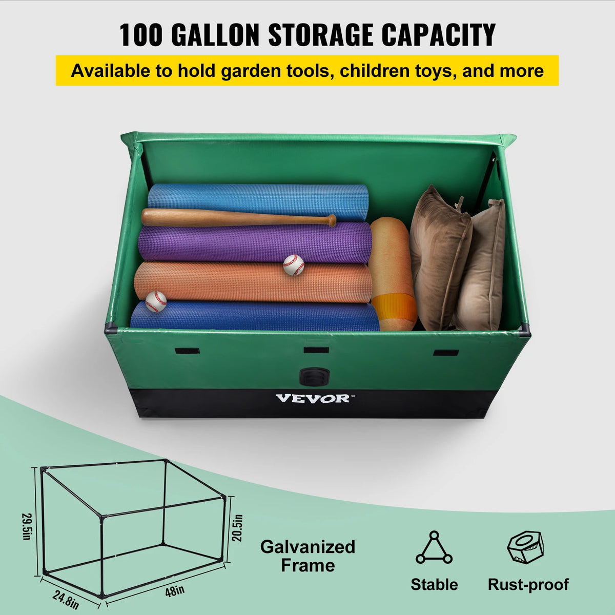SucceBuy Waterproof Outdoor Storage Box For Patio And Garden
