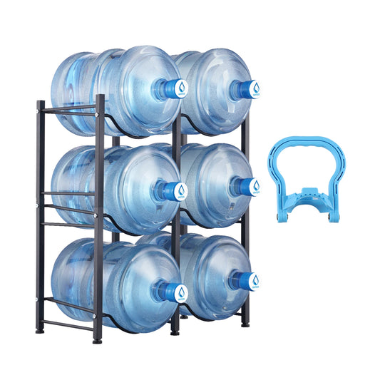 SucceBuy Three Tier Water Bottle Holder Rack For Kitchen Storage