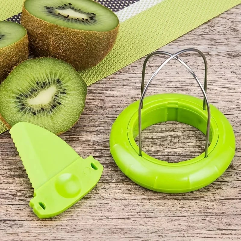Stainless Steel Kiwi Peeler Cutter Slicer Kitchen Preparation Tool