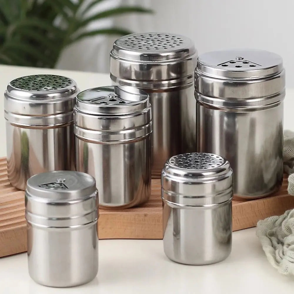 Stainless Steel Rotating Seasoning Jar Spice Pepper Shaker
