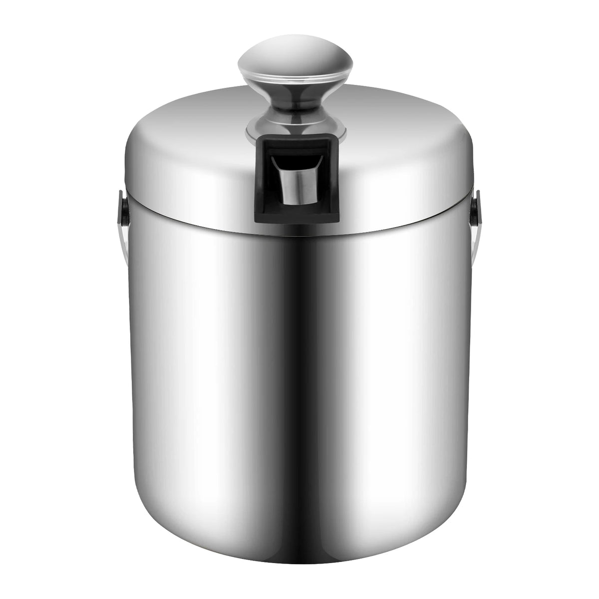 Double Wall Stainless Steel Ice Bucket With Tongs And Lid