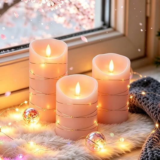 Flickering Flameless LED Candles With Remote Control And Timer