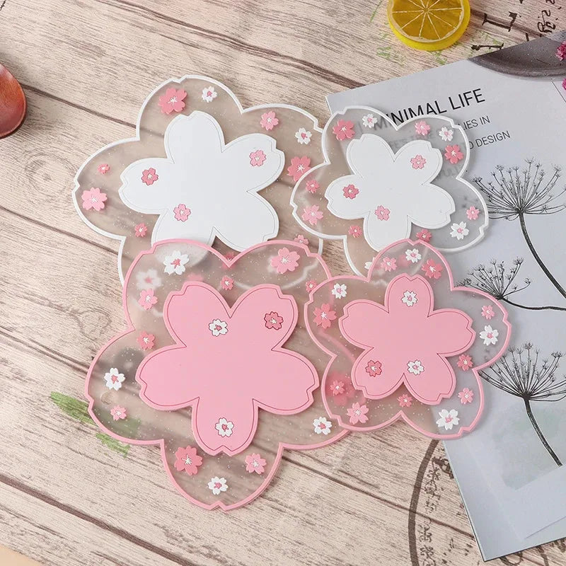 Cherry Blossom Silicone Heat Resistant Non Slip Dining Table Mat