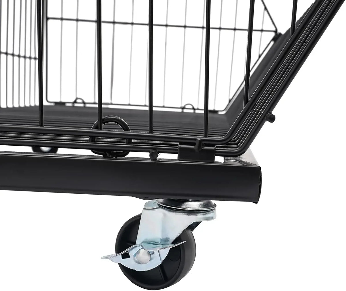 Five Tier Metal Wire Storage Rack For Grocery Food Organization