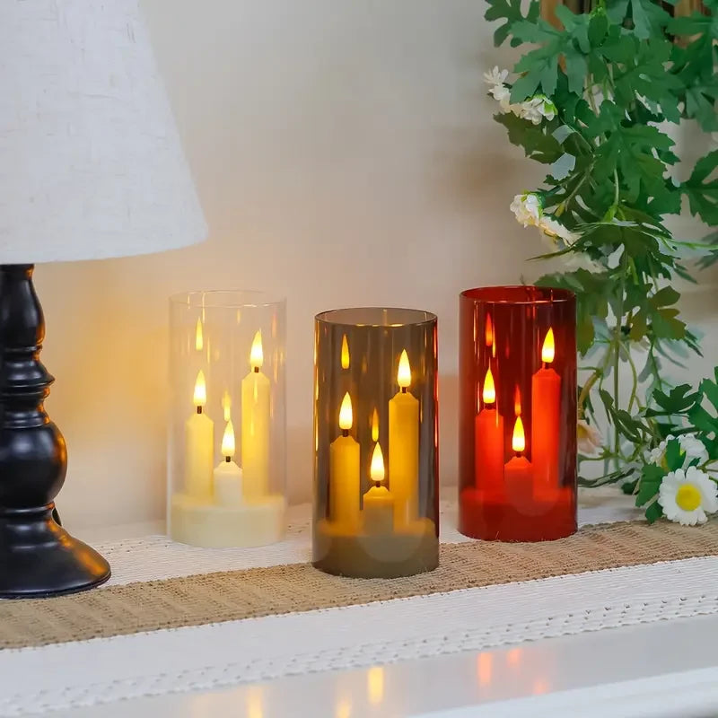 Flameless Flickering LED Taper Candles For Realistic Home Decor