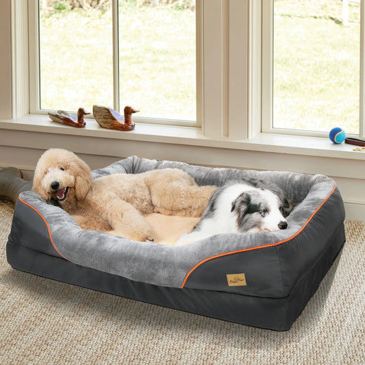 Bingopaw Premium Fleece Dog Bed With Removable Washable Cover
