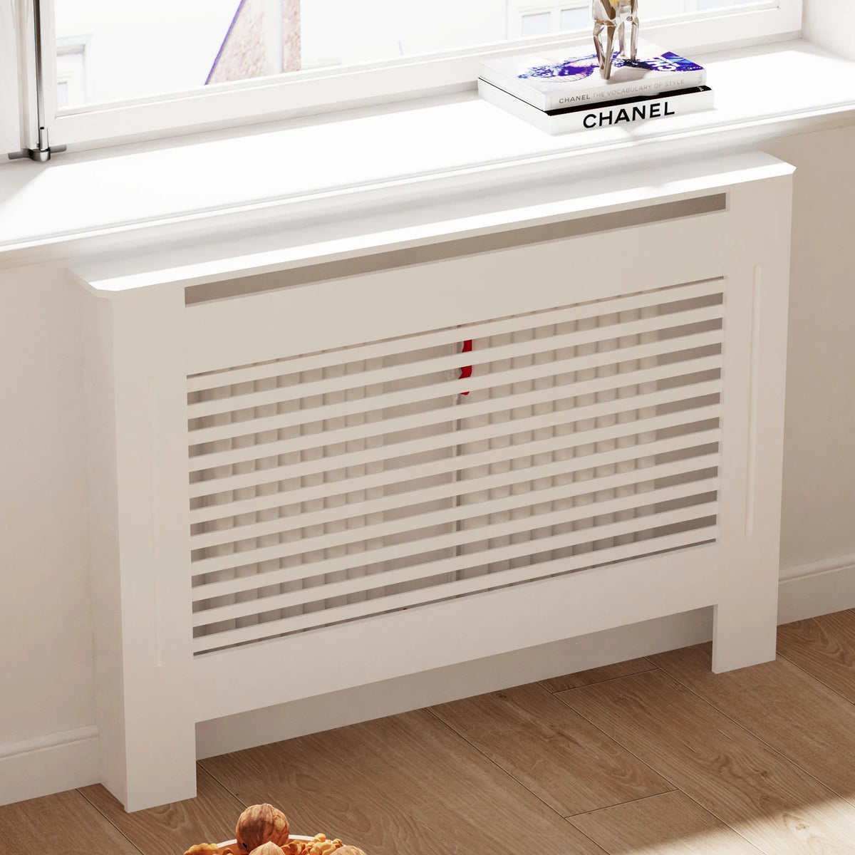Modern Wooden Radiator Cover Cabinet With Decorative Grill Shelf