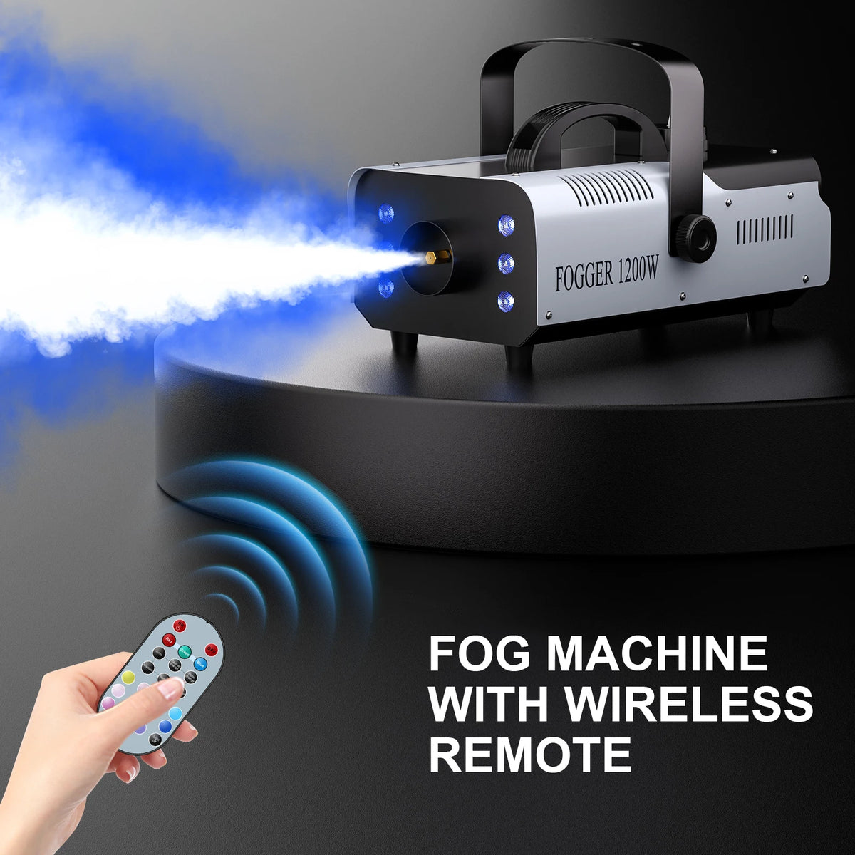 Rudderstar RGB LED Smoke Machine With Remote Control For Events