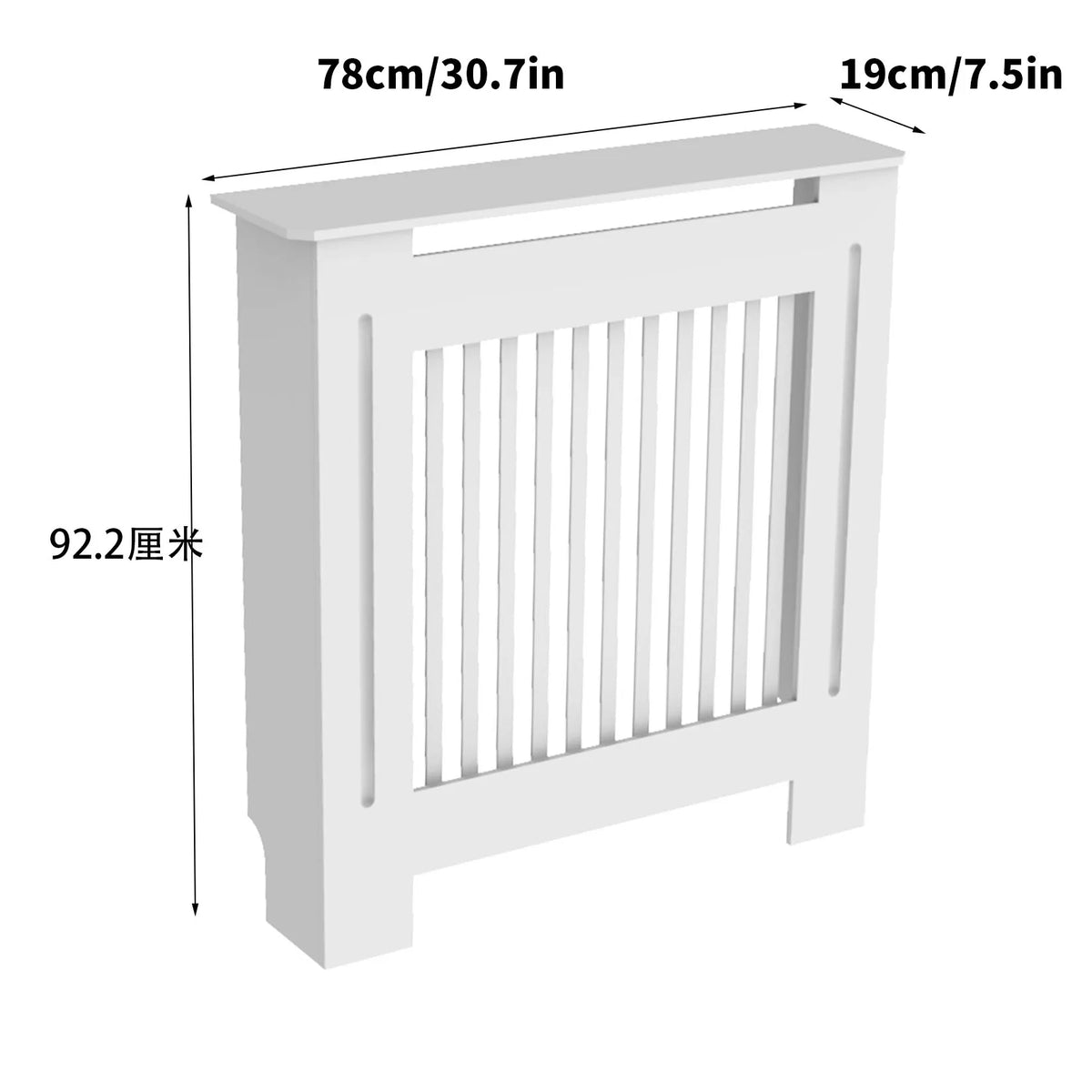 Modern Wooden Radiator Cover Cabinet With Decorative Grill Shelf