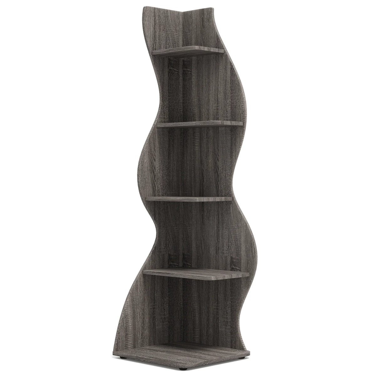 Tribesigns Modern Corner Shelf Bookcase Storage Rack