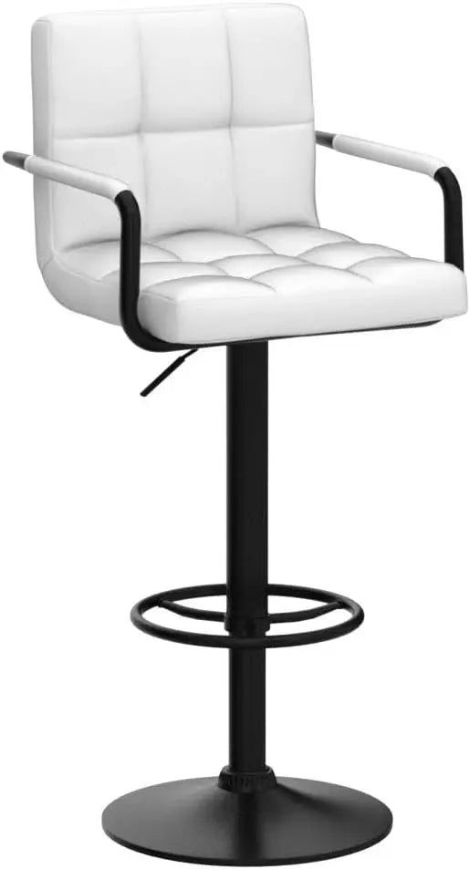 HURACAN Swivel Adjustable Bar Stools With Armrests And Footrests