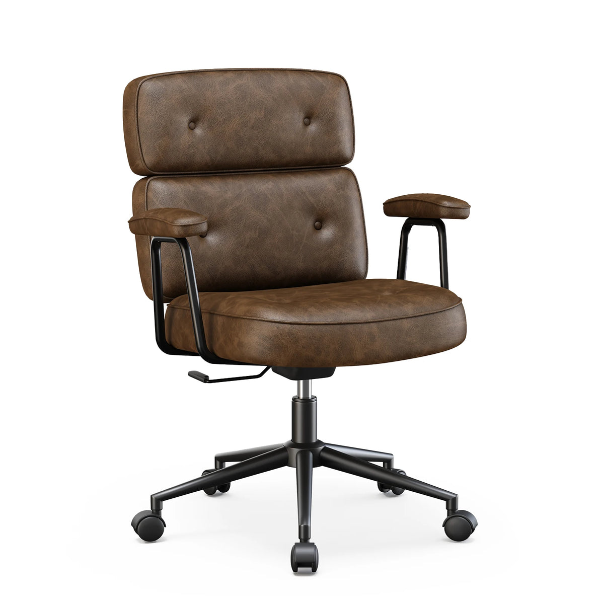 JHK PU Leather Ergonomic Office Computer Desk Chair with Lumbar Support Rolling Swivel Adjustable Height Executive Task Armrests