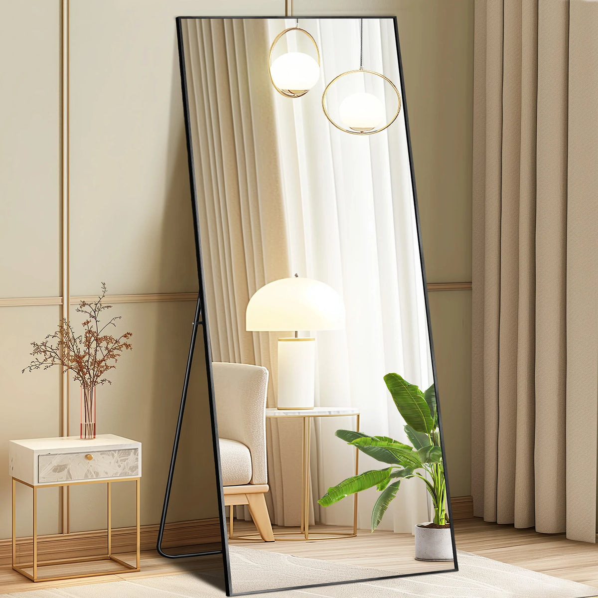 MCQ Modern Aluminum Arched Full Length Wall Mounted Standing Mirror