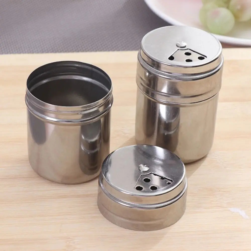 Stainless Steel Rotating Seasoning Jar Spice Pepper Shaker