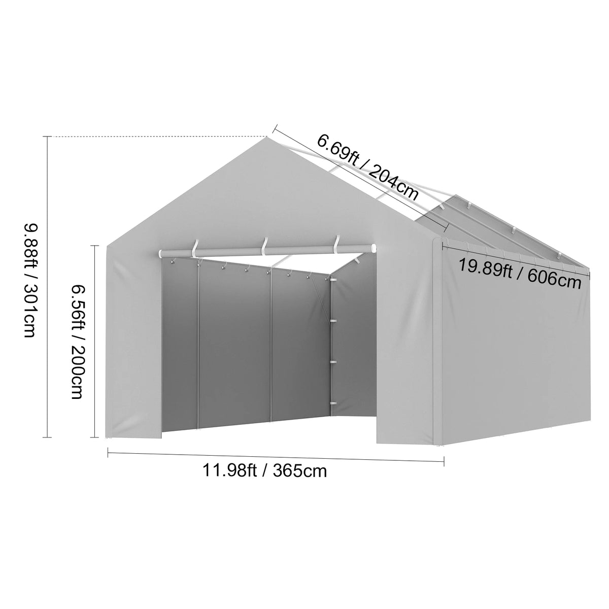 SucceBuy Carport Replacement Canopy Cover Waterproof UV Protected Shelter