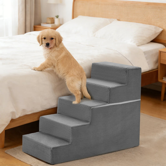 Right Angled Foam Dog Stair Ramp Non Slip Indoor Steps