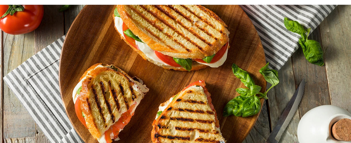 OSTBA Panini Press Grill With Adjustable Temperature And Drip Tray