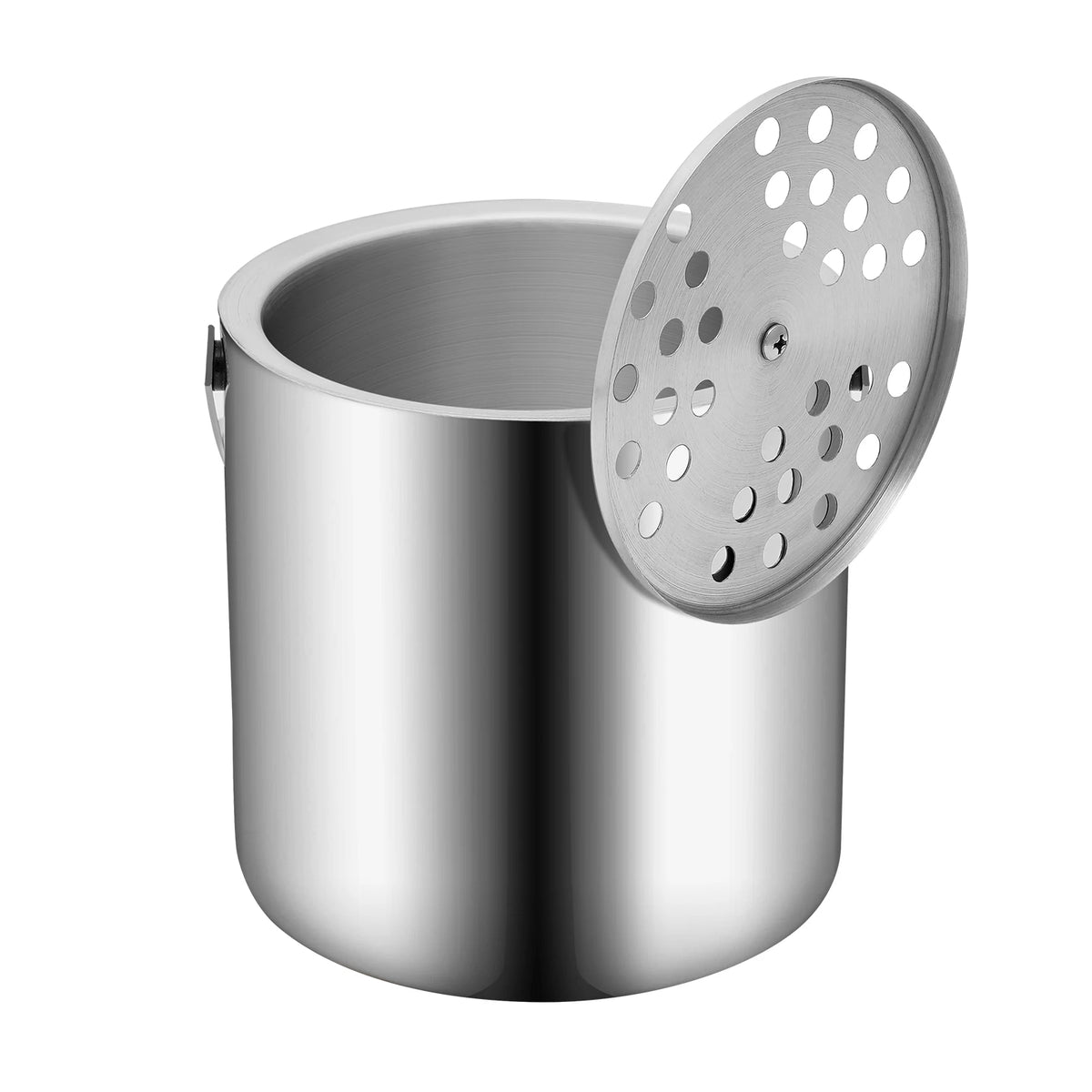 Double Wall Stainless Steel Ice Bucket With Tongs And Lid